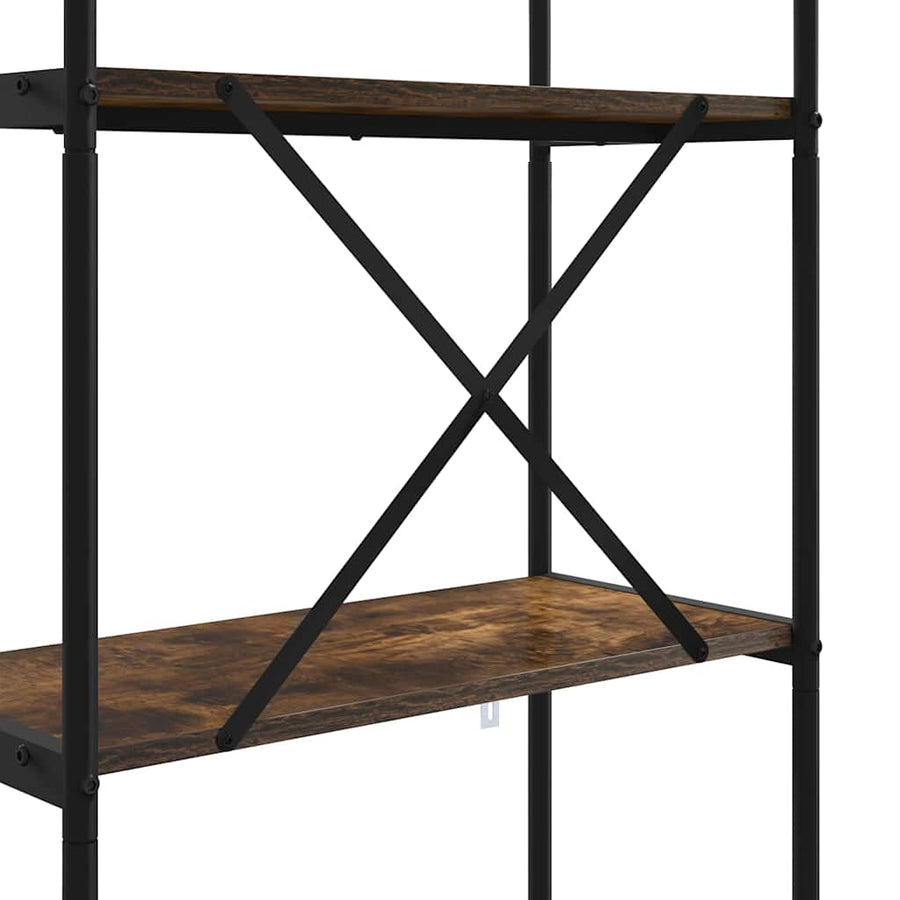 Boekenkast Gerookt eiken 80 x 30 x 146 cm Bewerkt hout