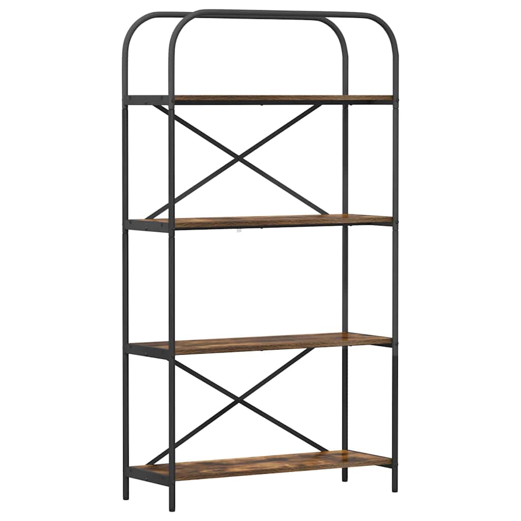Boekenkast Gerookt eiken 80 x 30 x 146 cm Bewerkt hout