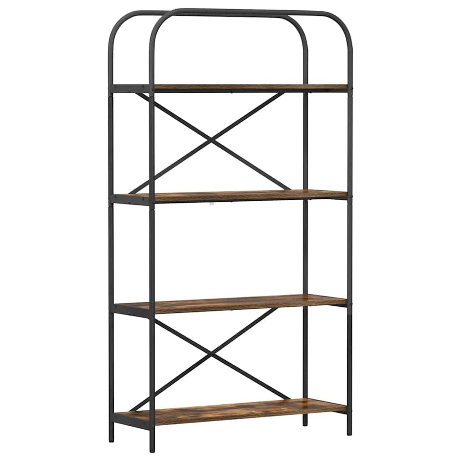 Boekenkast Gerookt eiken 80 x 30 x 146 cm Bewerkt hout