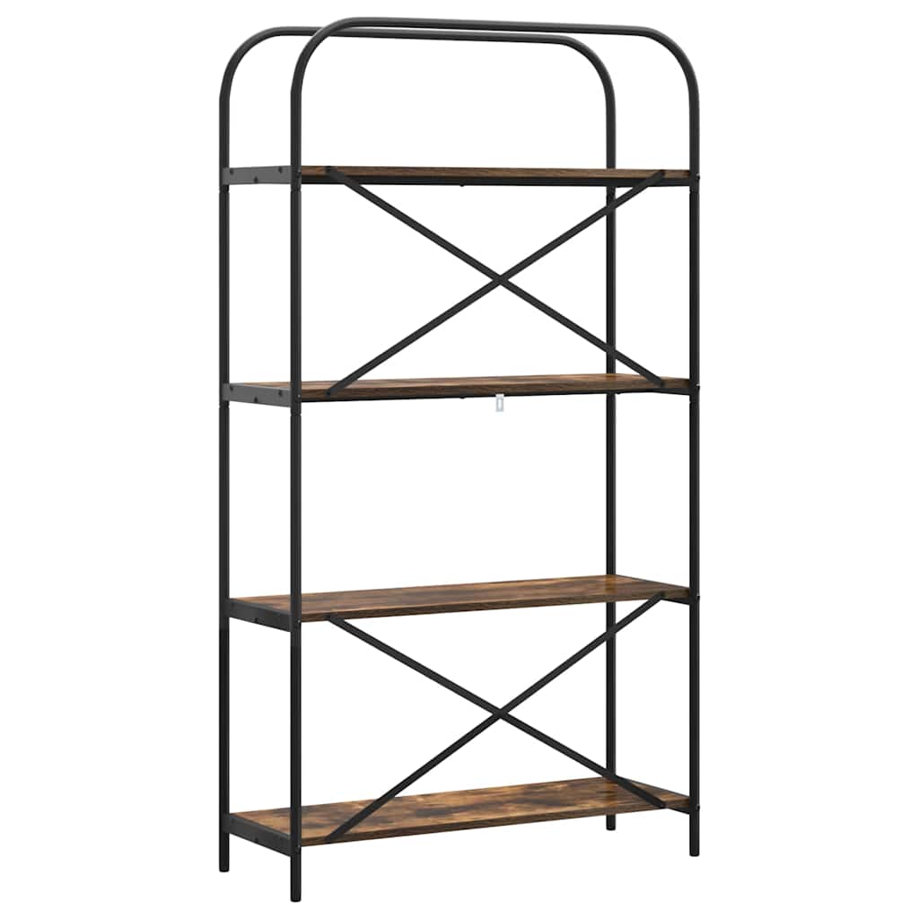 Boekenkast Gerookt eiken 80 x 30 x 146 cm Bewerkt hout