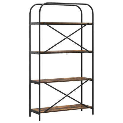 Boekenkast Gerookt eiken 80 x 30 x 146 cm Bewerkt hout