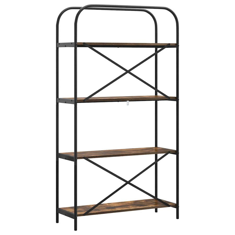 Boekenkast Gerookt eiken 80 x 30 x 146 cm Bewerkt hout