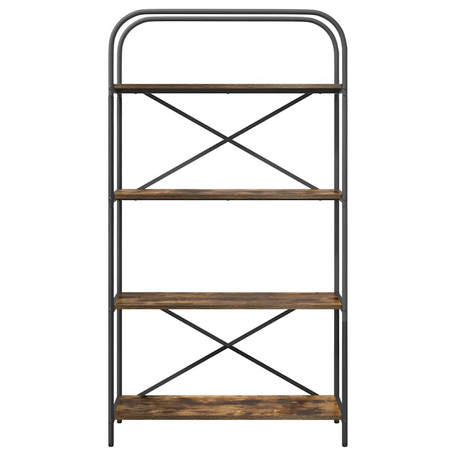 Boekenkast Gerookt eiken 80 x 30 x 146 cm Bewerkt hout