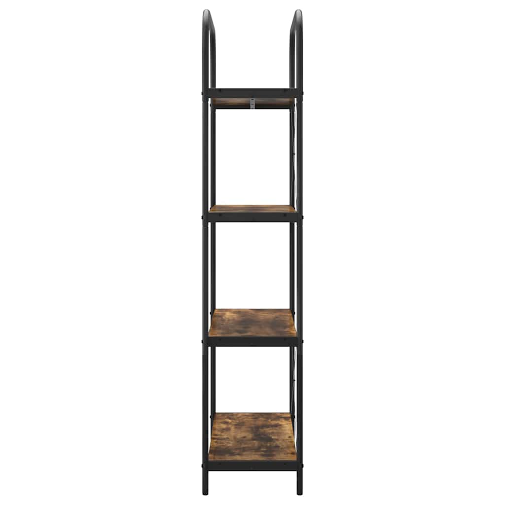 Boekenkast Gerookt eiken 80 x 30 x 146 cm Bewerkt hout