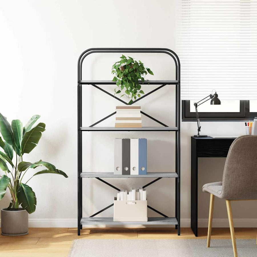 Boekenkast Grijs Sonoma 80 x 30 x 146 cm Bewerkt hout