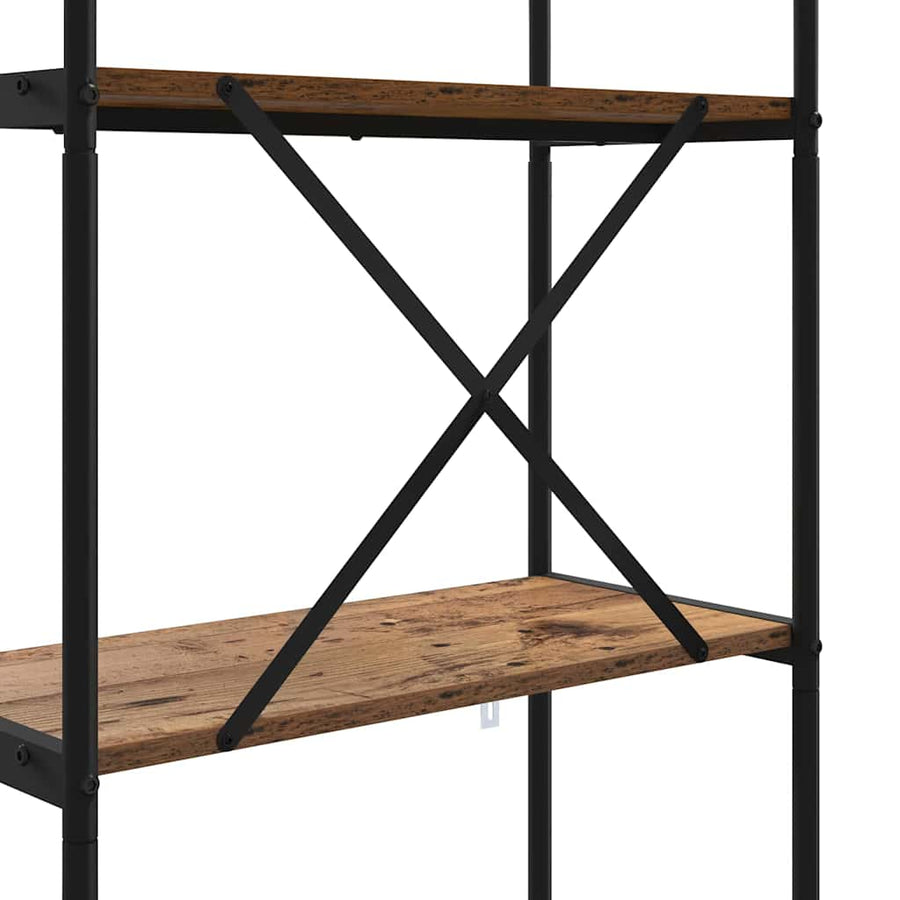 Boekenkast Oudhout 80 x 30 x 146 cm Bewerkt hout