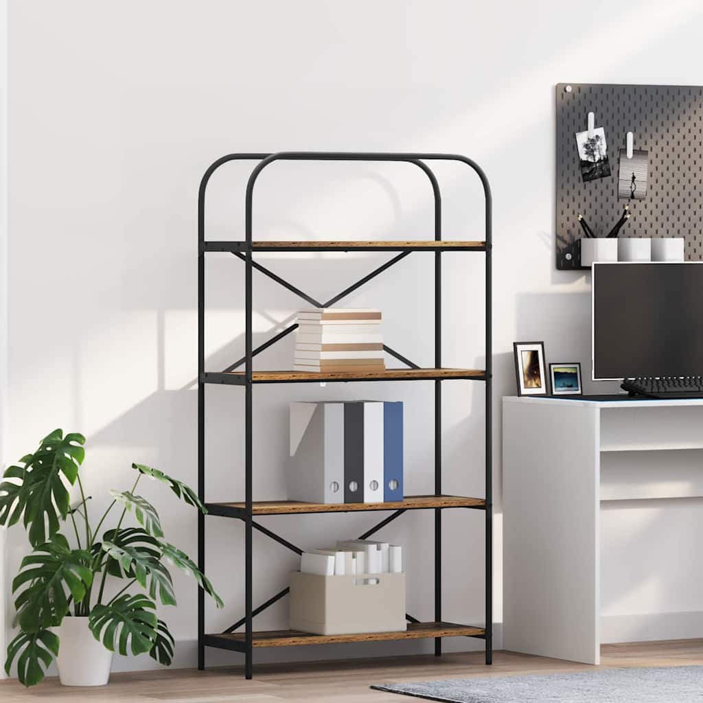 Boekenkast Oudhout 80 x 30 x 146 cm Bewerkt hout