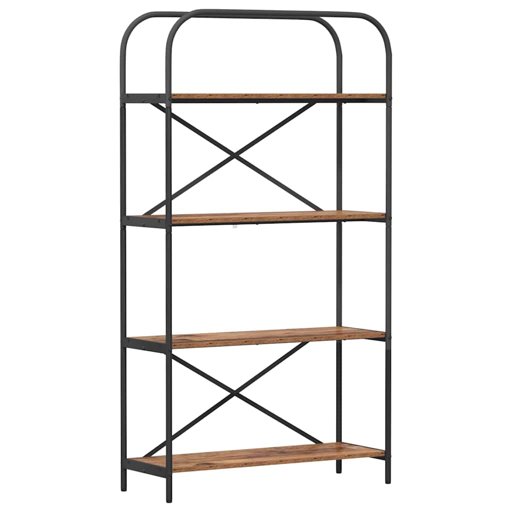 Boekenkast Oudhout 80 x 30 x 146 cm Bewerkt hout