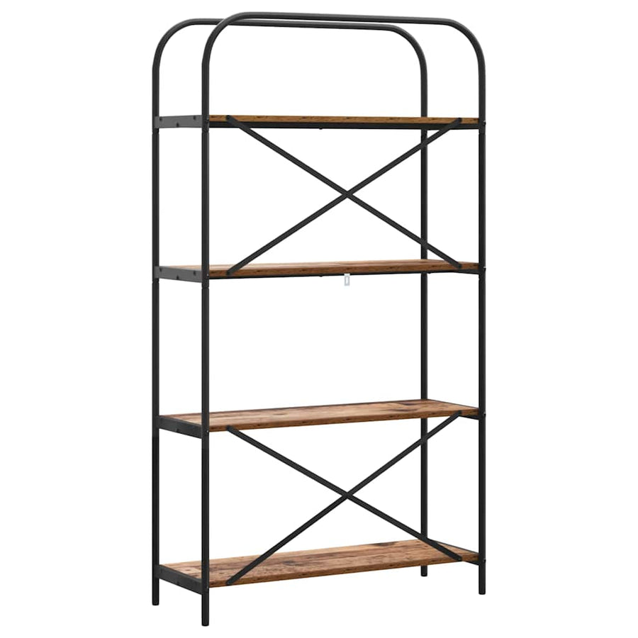 Boekenkast Oudhout 80 x 30 x 146 cm Bewerkt hout