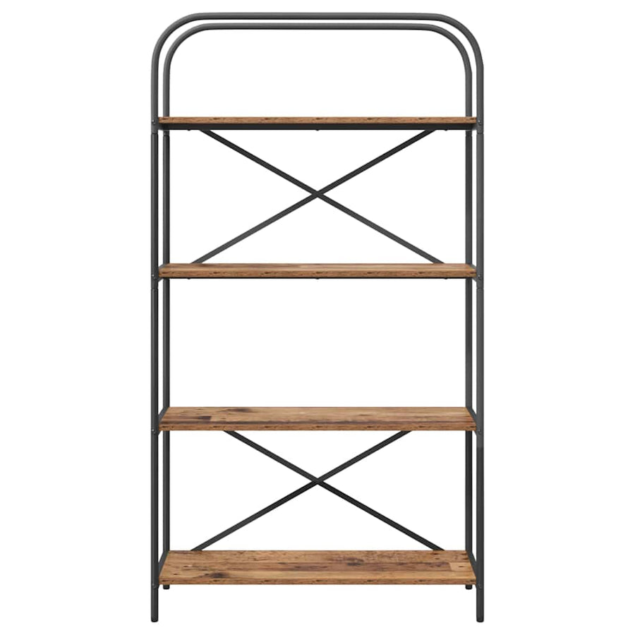 Boekenkast Oudhout 80 x 30 x 146 cm Bewerkt hout