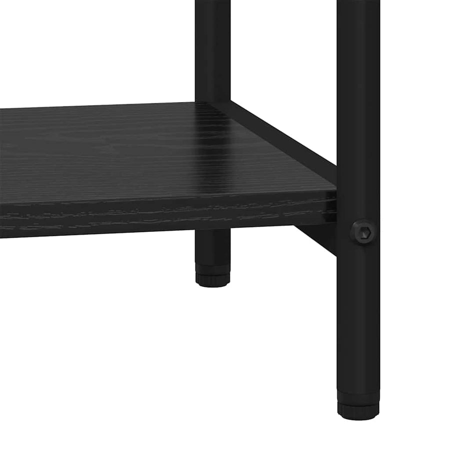Boekenkast Zwart eiken 80 x 30 x 109 cm Bewerkt hout