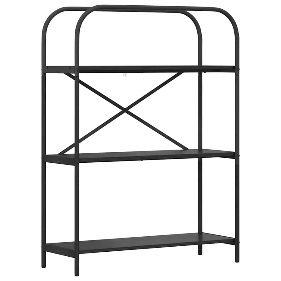 Boekenkast Zwart eiken 80 x 30 x 109 cm Bewerkt hout