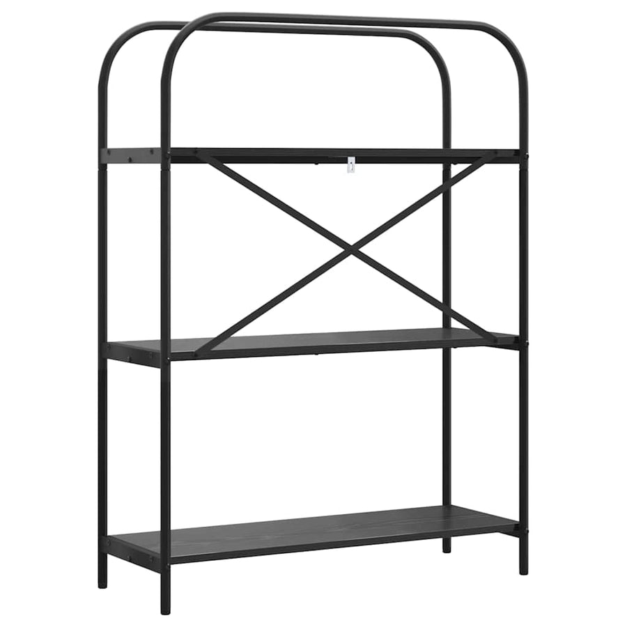 Boekenkast Zwart eiken 80 x 30 x 109 cm Bewerkt hout