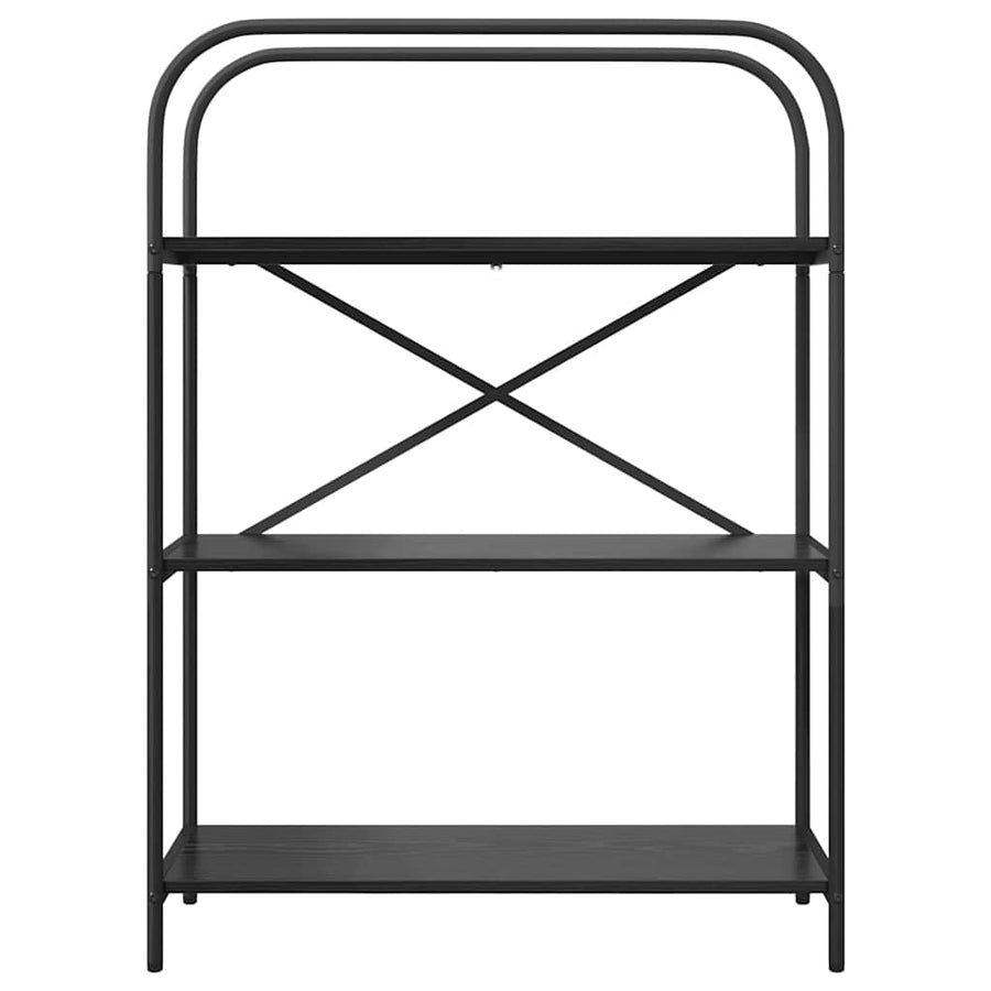 Boekenkast Zwart eiken 80 x 30 x 109 cm Bewerkt hout