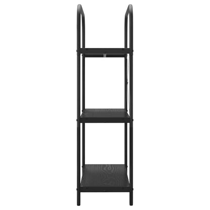 Boekenkast Zwart eiken 80 x 30 x 109 cm Bewerkt hout