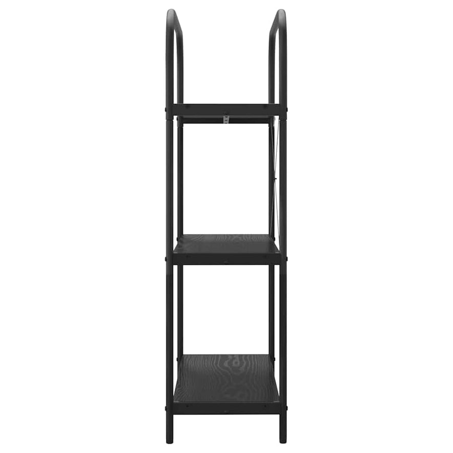 Boekenkast Zwart eiken 80 x 30 x 109 cm Bewerkt hout