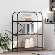 Boekenkast 80x30x109 cm gerookt eiken bewerkt hout