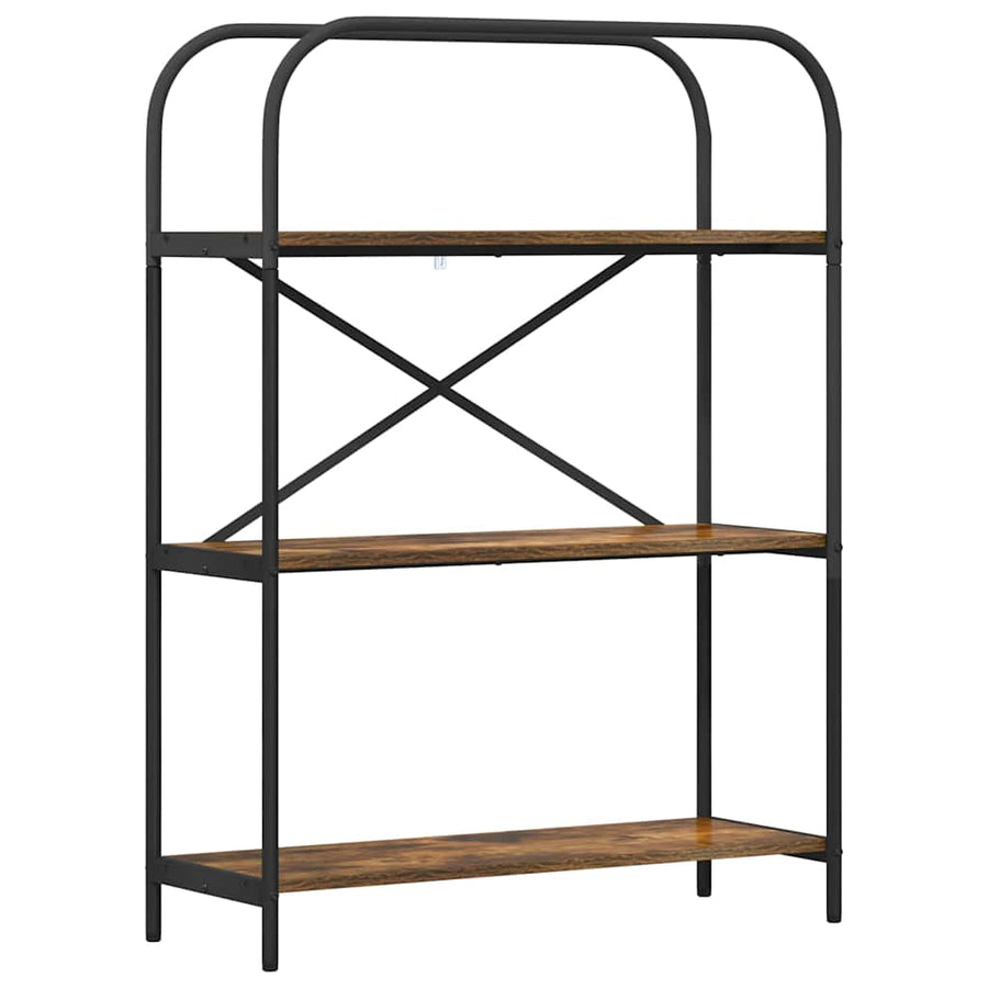 Boekenkast Gerookt eiken 80 x 30 x 109 cm Bewerkt hout