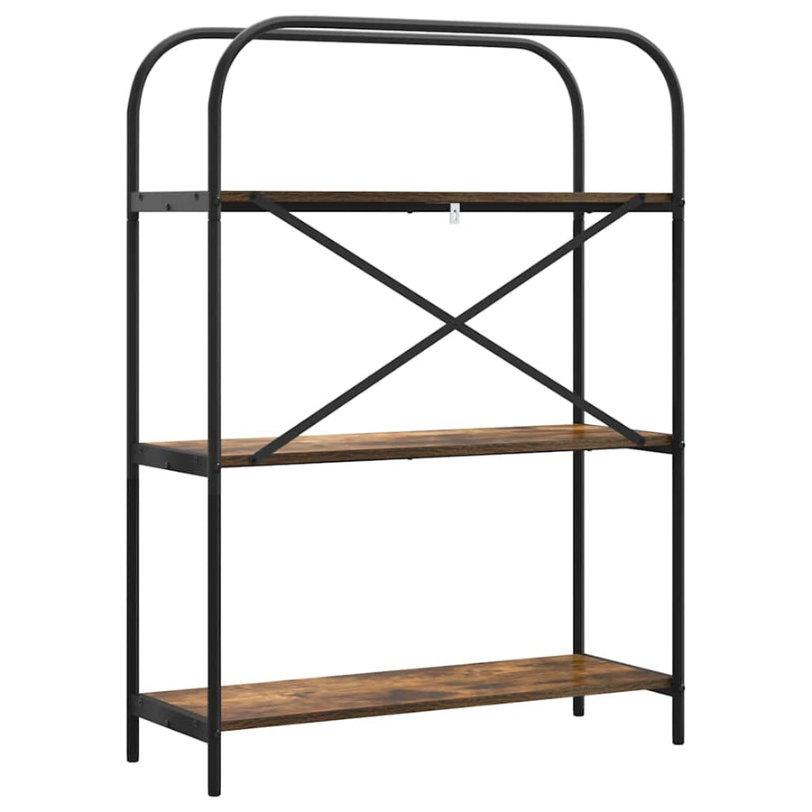 Boekenkast Gerookt eiken 80 x 30 x 109 cm Bewerkt hout