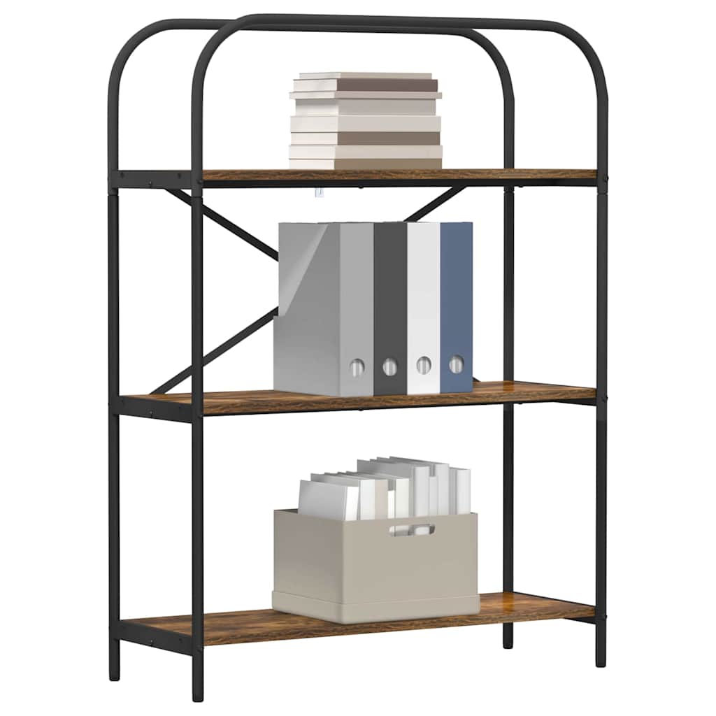 Boekenkast Gerookt eiken 80 x 30 x 109 cm Bewerkt hout