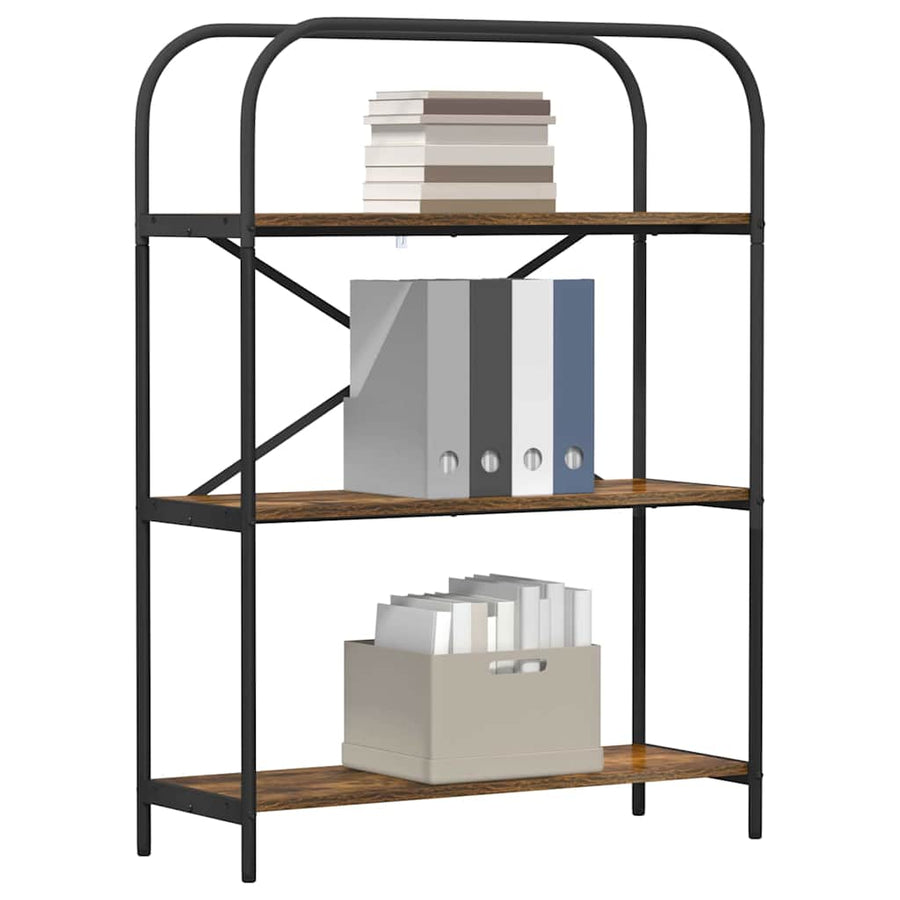 Boekenkast Gerookt eiken 80 x 30 x 109 cm Bewerkt hout