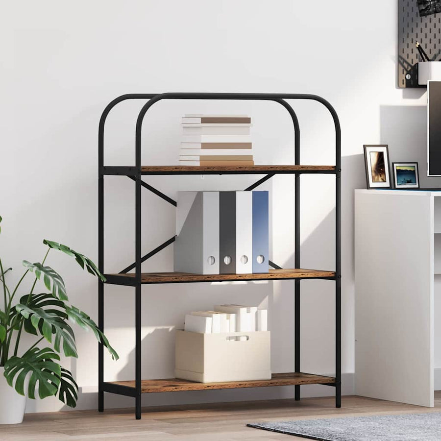 Boekenkast Oud hout 80 x 30 x 109 cm Bewerkt hout