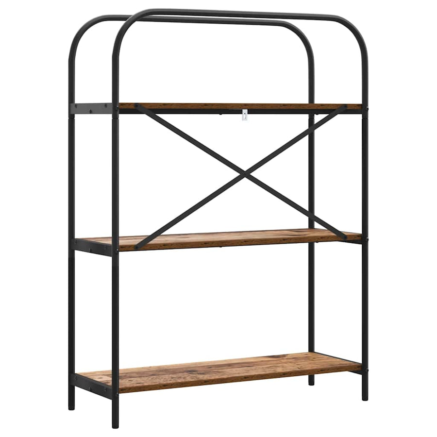 Boekenkast Oud hout 80 x 30 x 109 cm Bewerkt hout
