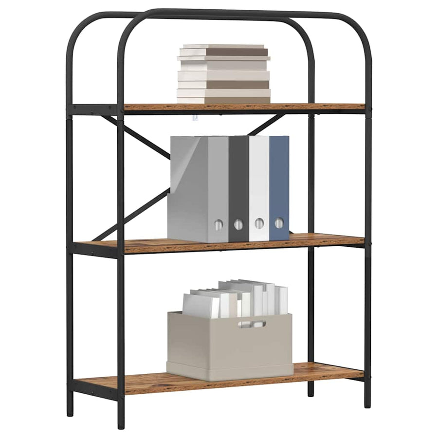 Boekenkast Oud hout 80 x 30 x 109 cm Bewerkt hout