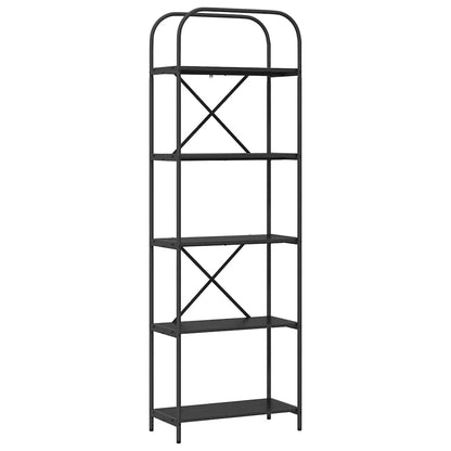 Boekenkast Zwart eiken 60 x 30 x 183 cm Bewerkt hout