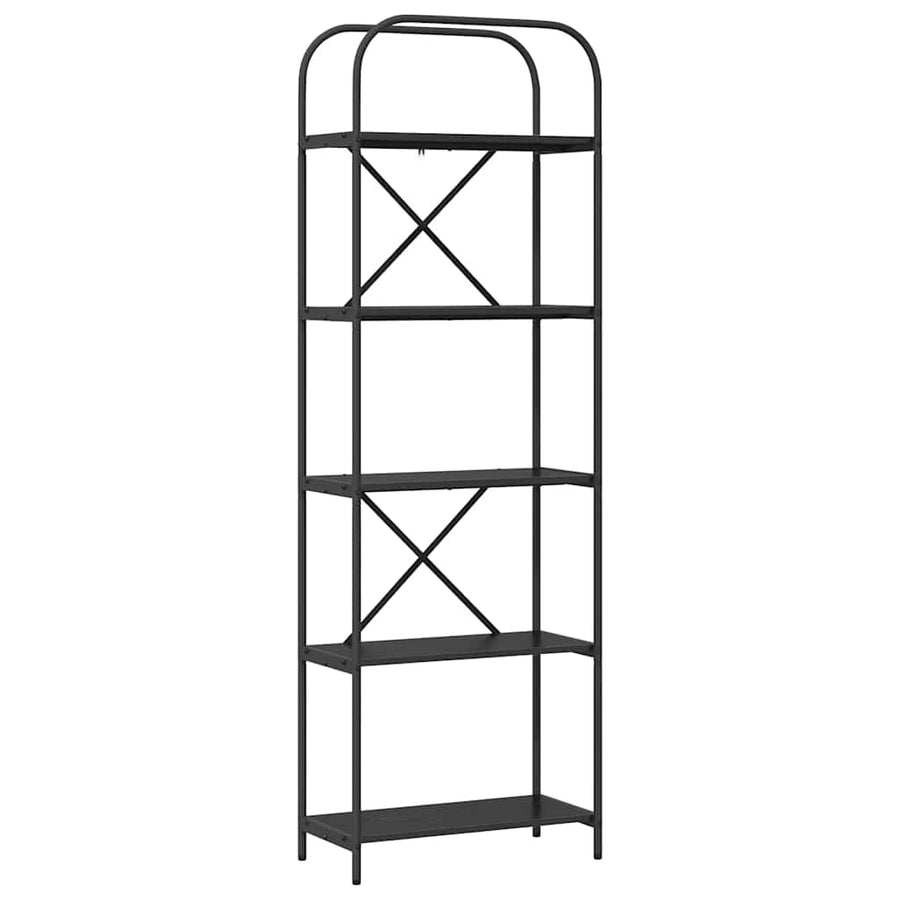 Boekenkast Zwart eiken 60 x 30 x 183 cm Bewerkt hout