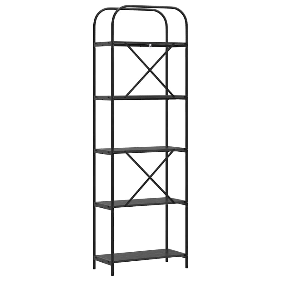 Boekenkast Zwart eiken 60 x 30 x 183 cm Bewerkt hout