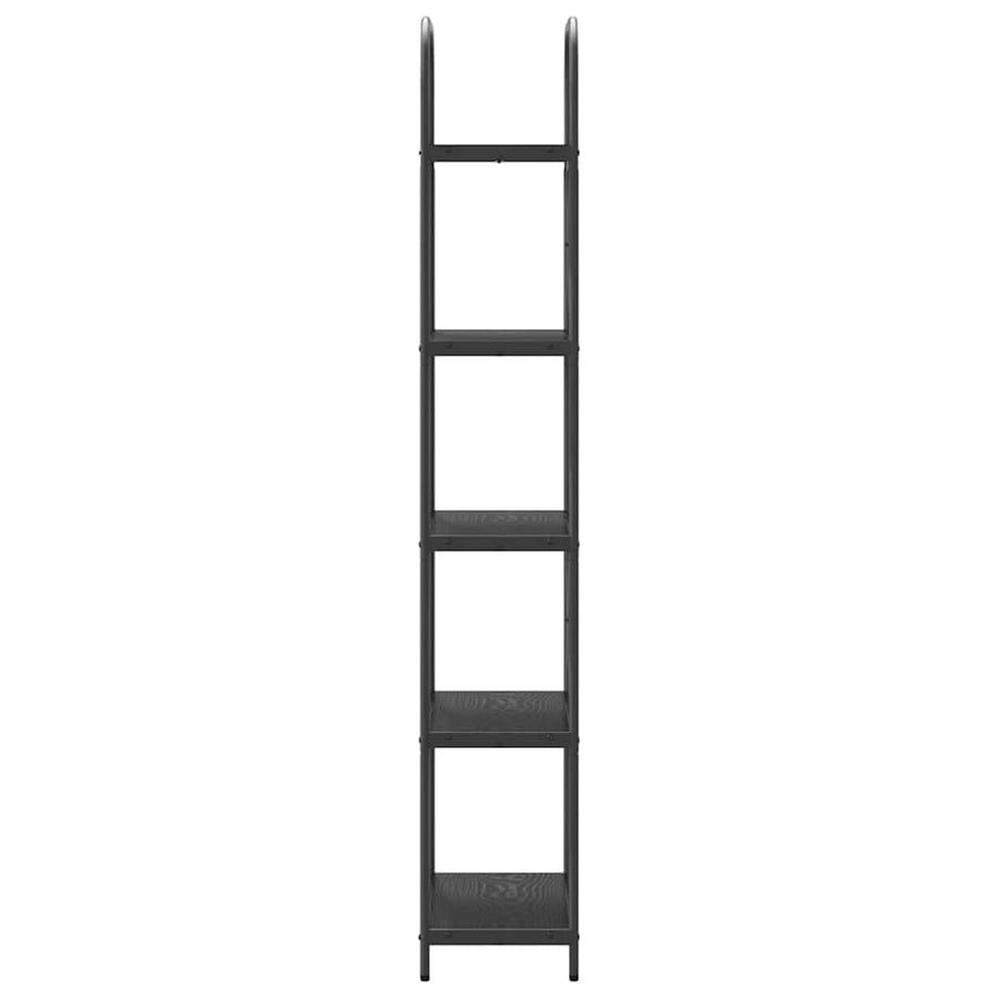 Boekenkast Zwart eiken 60 x 30 x 183 cm Bewerkt hout