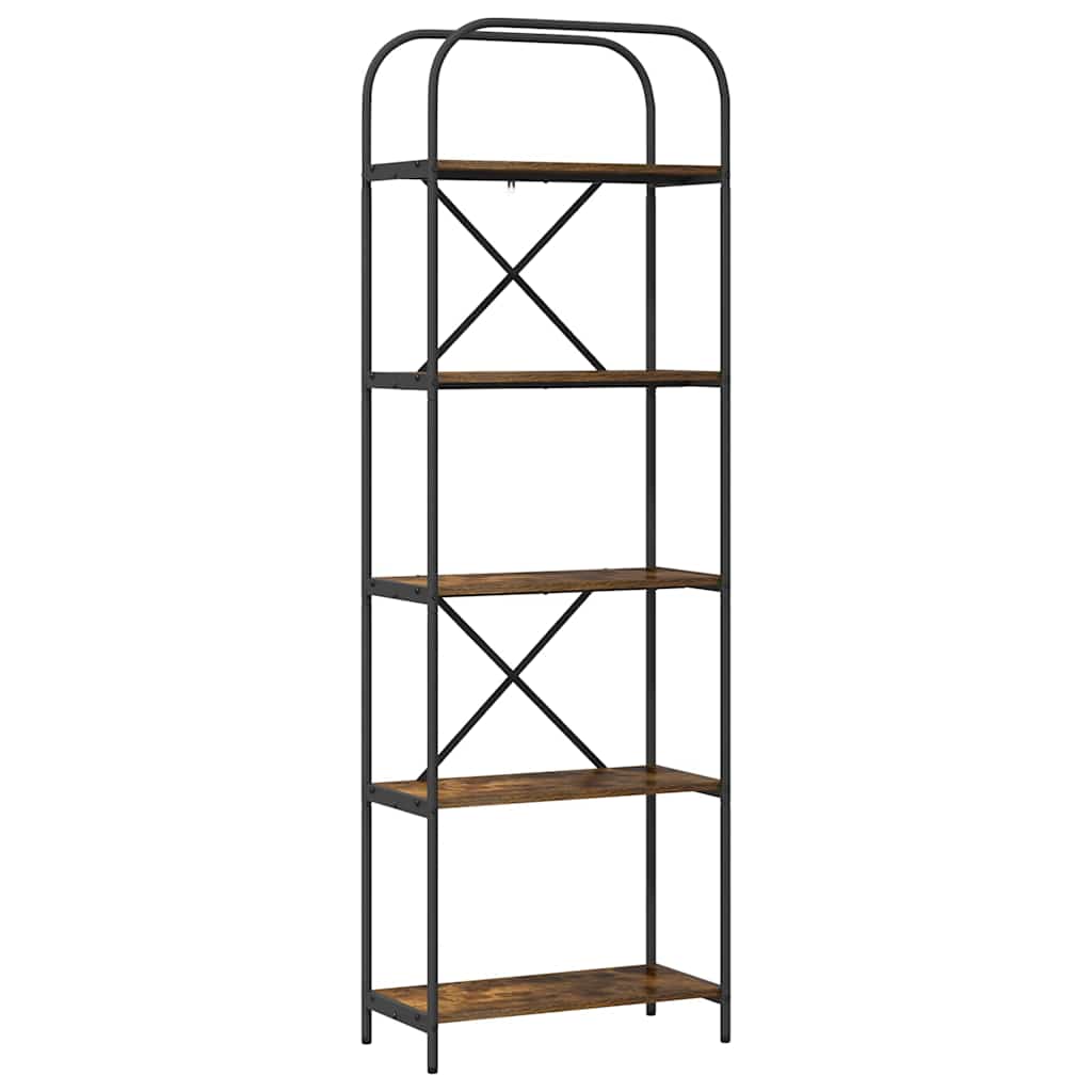 Boekenkast Gerookt eiken 60 x 30 x 183 cm Bewerkt hout