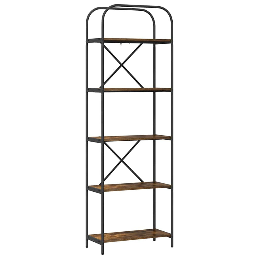 Boekenkast Gerookt eiken 60 x 30 x 183 cm Bewerkt hout