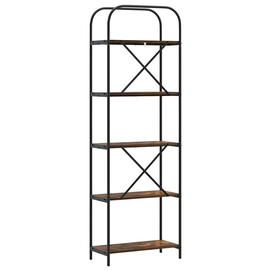 Boekenkast Gerookt eiken 60 x 30 x 183 cm Bewerkt hout