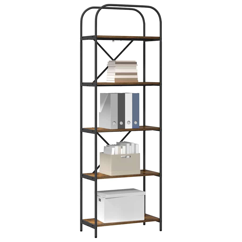 Boekenkast Gerookt eiken 60 x 30 x 183 cm Bewerkt hout