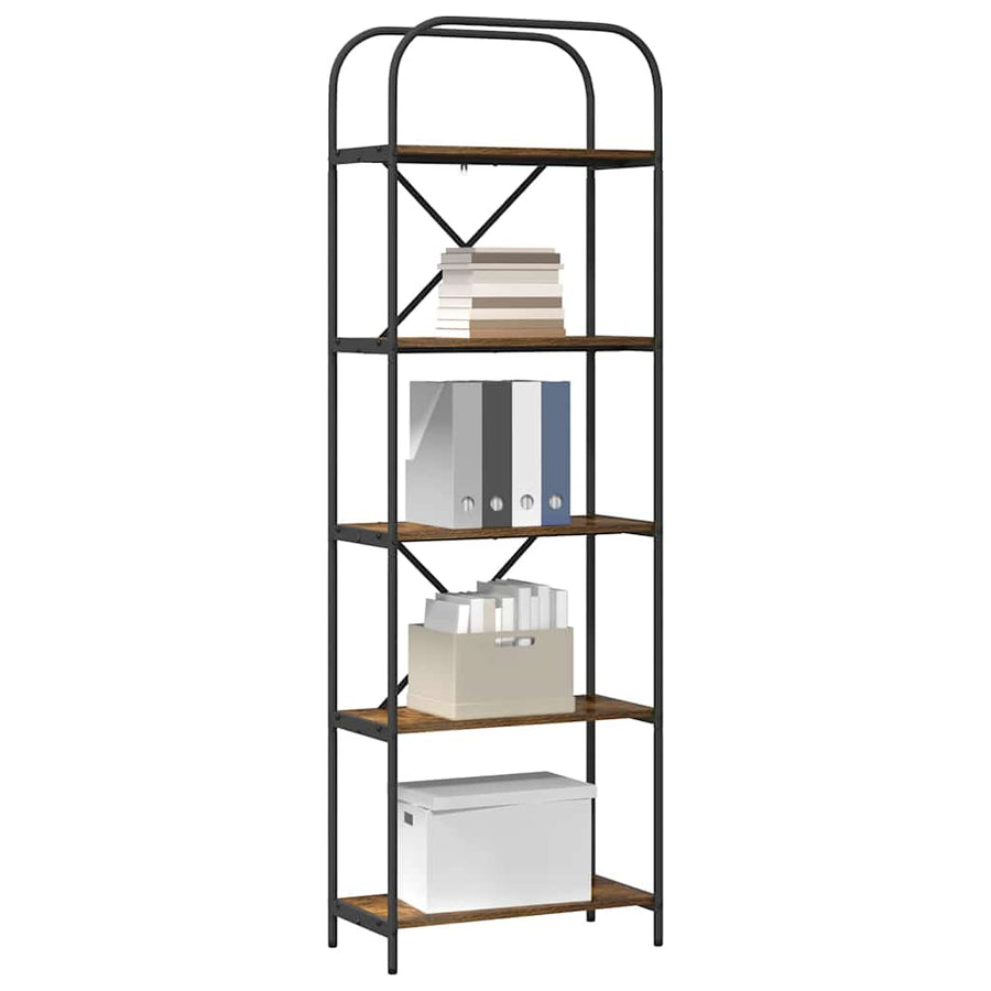 Boekenkast Gerookt eiken 60 x 30 x 183 cm Bewerkt hout