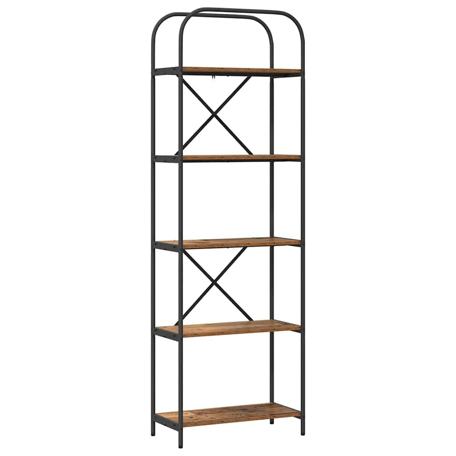 Boekenkast Oud hout 60 x 30 x 183 cm Bewerkt hout