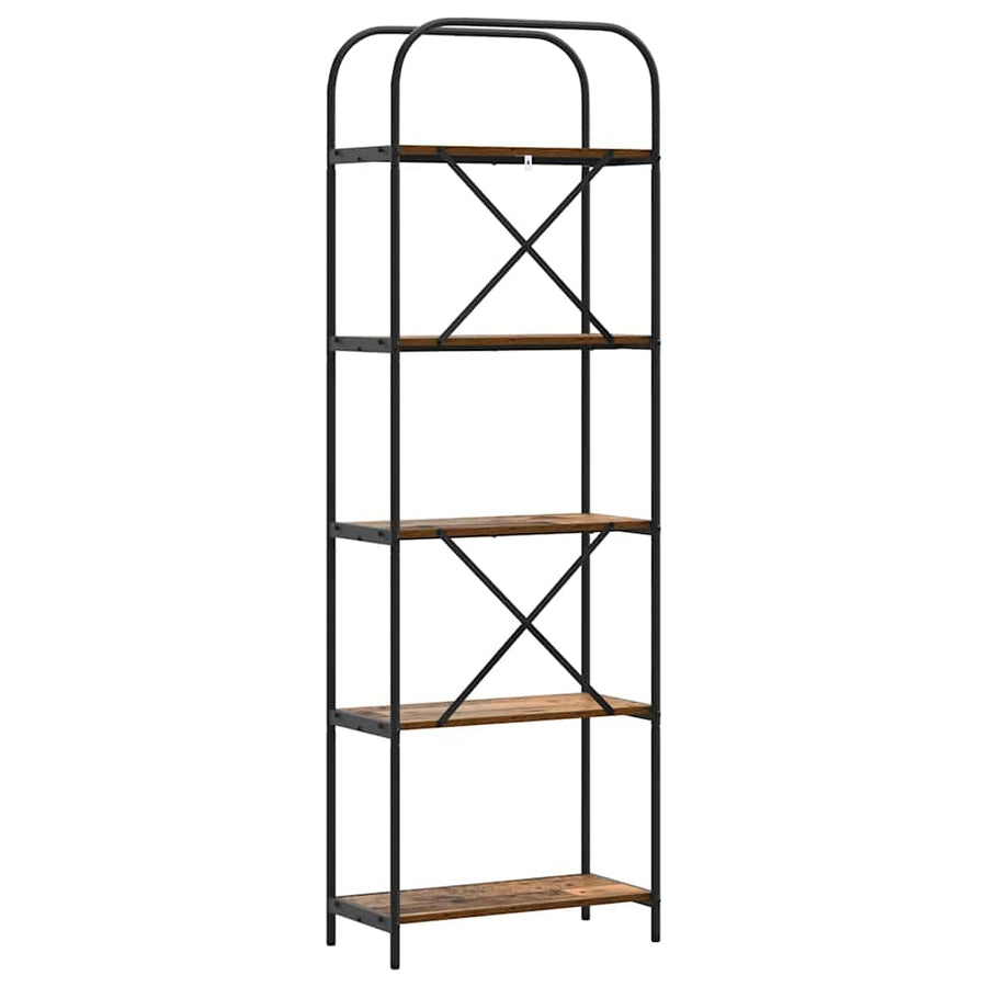Boekenkast Oud hout 60 x 30 x 183 cm Bewerkt hout