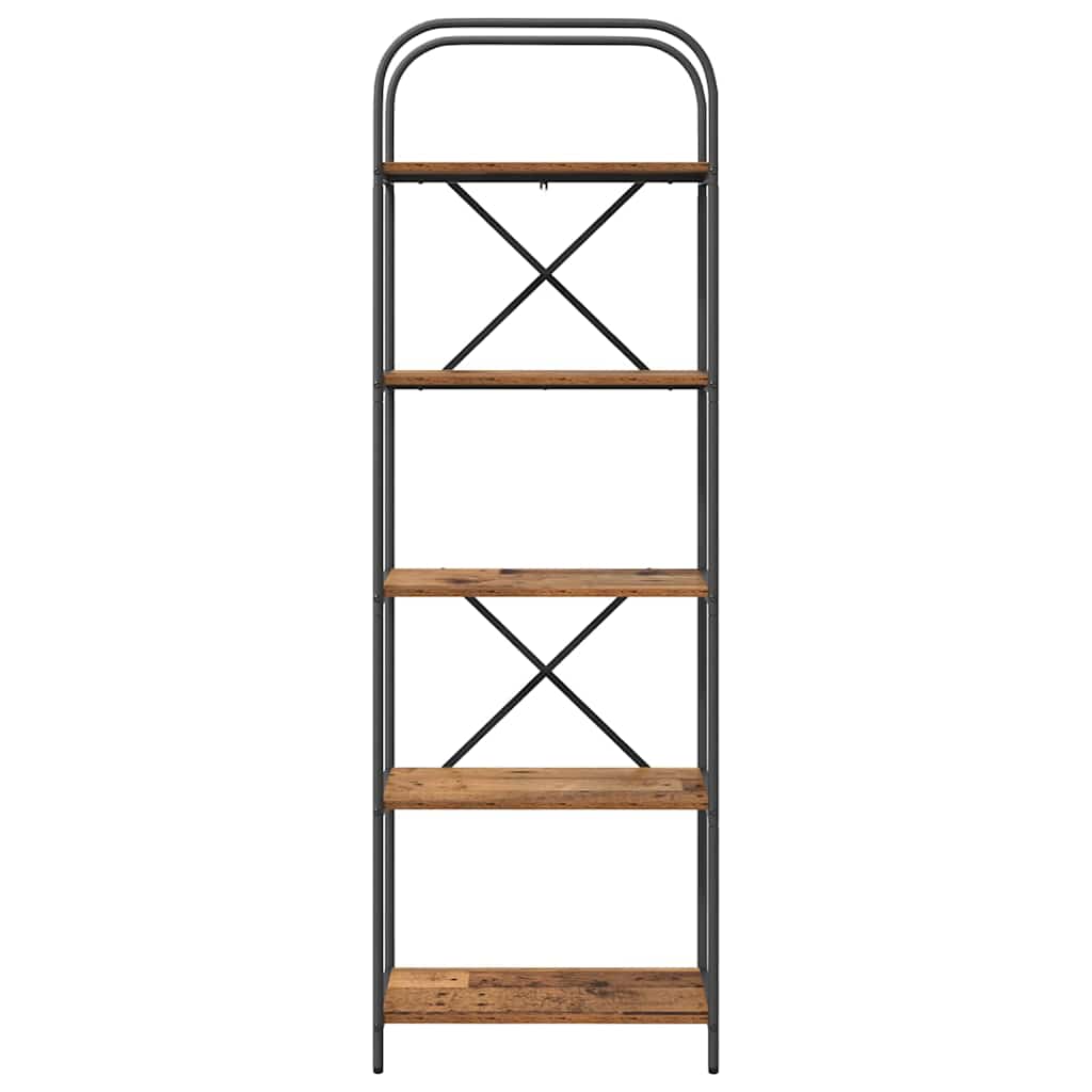 Boekenkast Oud hout 60 x 30 x 183 cm Bewerkt hout