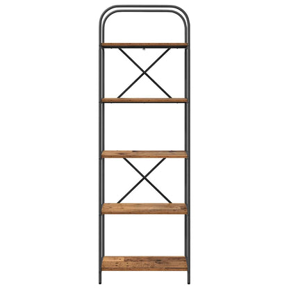 Boekenkast Oud hout 60 x 30 x 183 cm Bewerkt hout