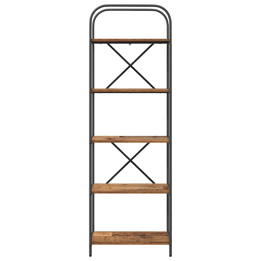 Boekenkast Oud hout 60 x 30 x 183 cm Bewerkt hout