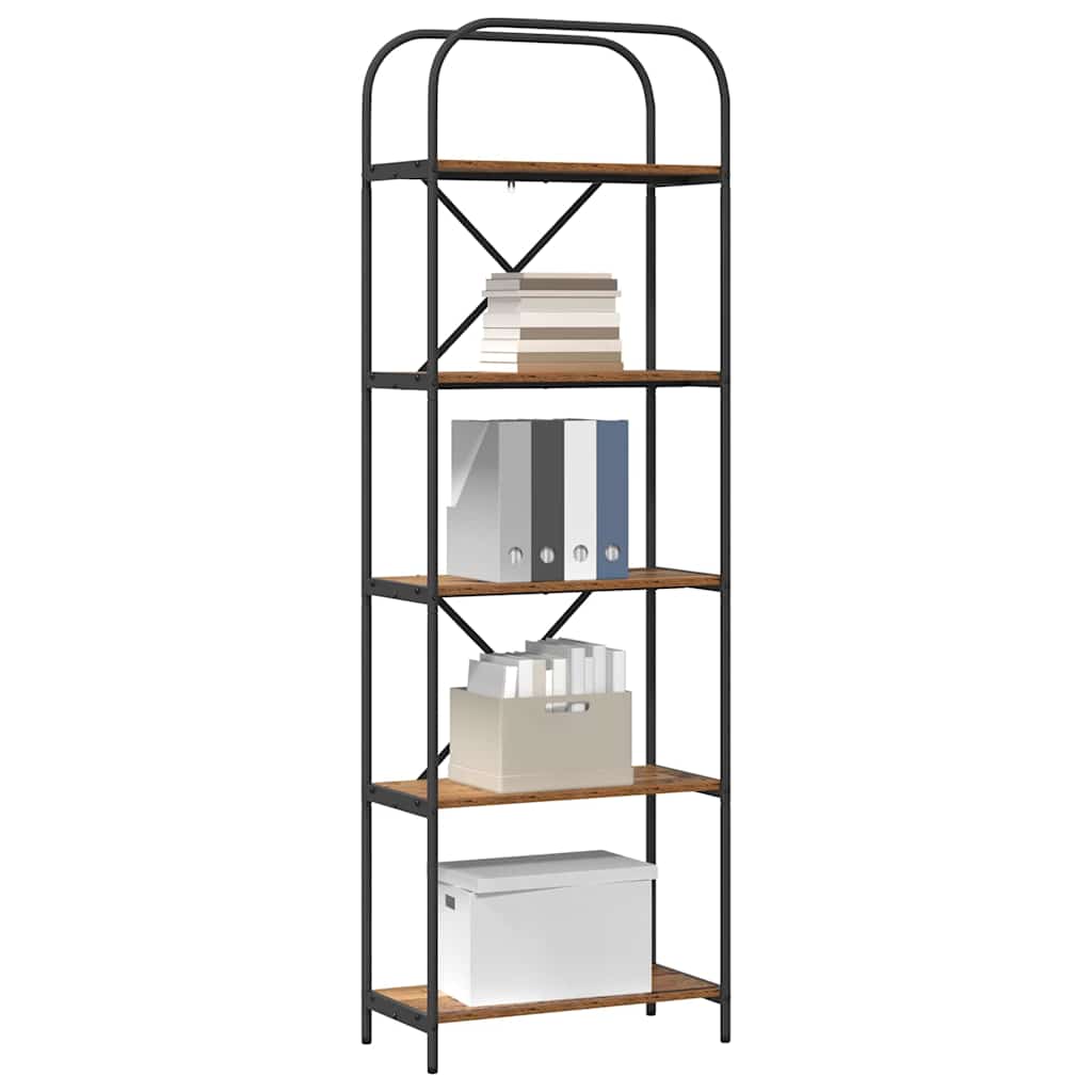Boekenkast Oud hout 60 x 30 x 183 cm Bewerkt hout