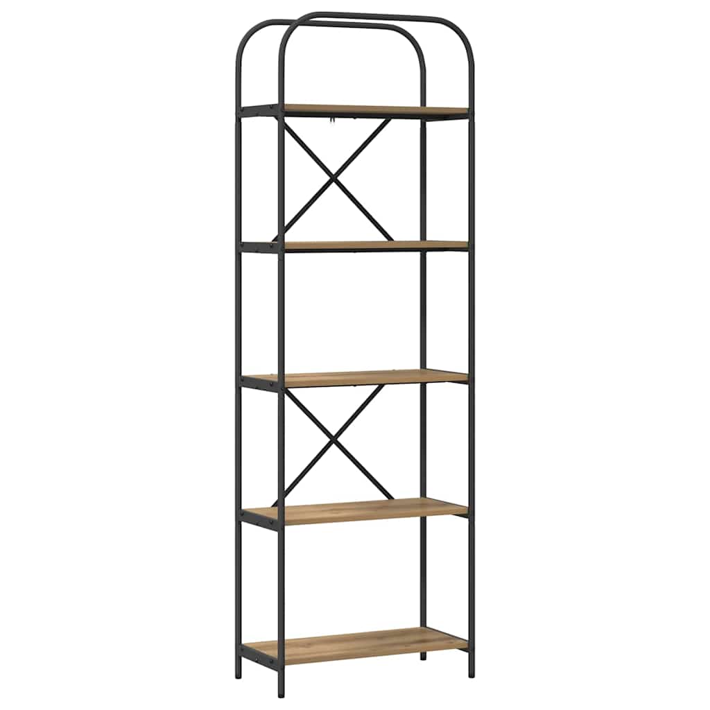 Boekenkast artisanaal eikenkleurig 60 x 30 x 183 cm