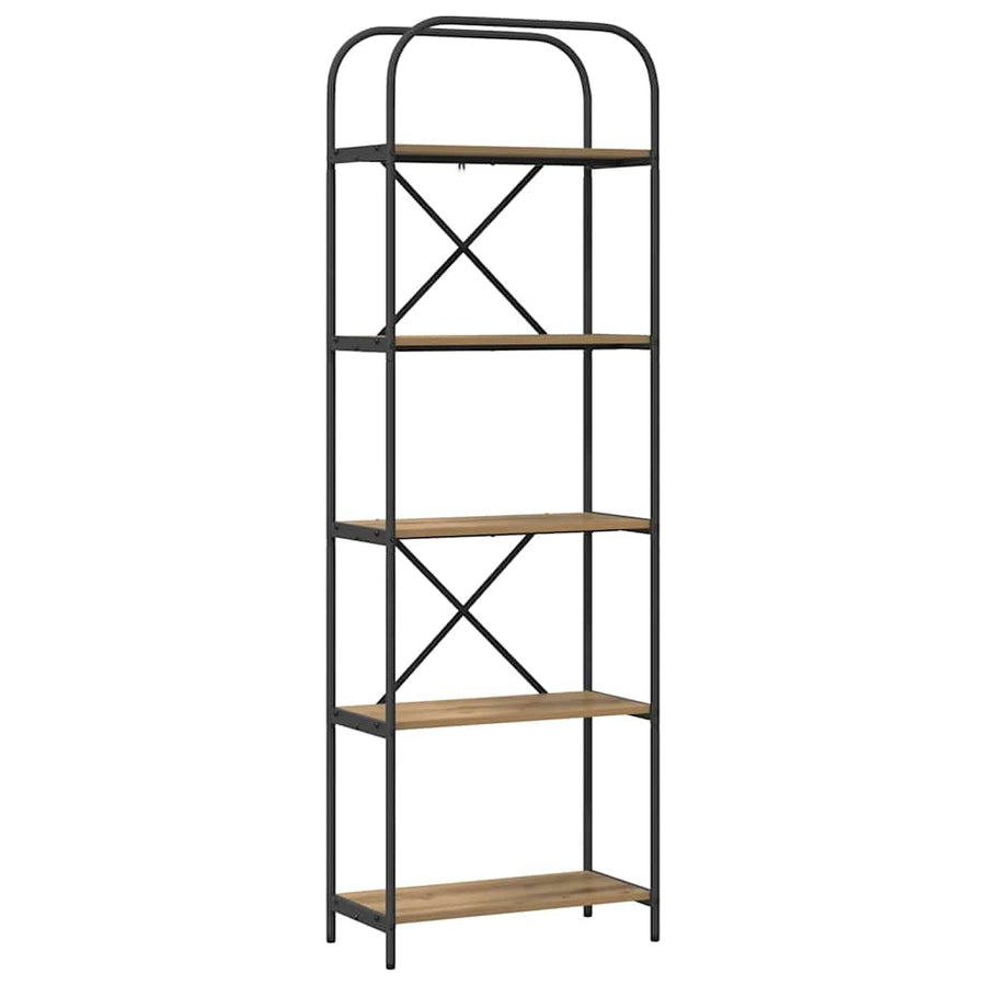 Boekenkast artisanaal eikenkleurig 60 x 30 x 183 cm