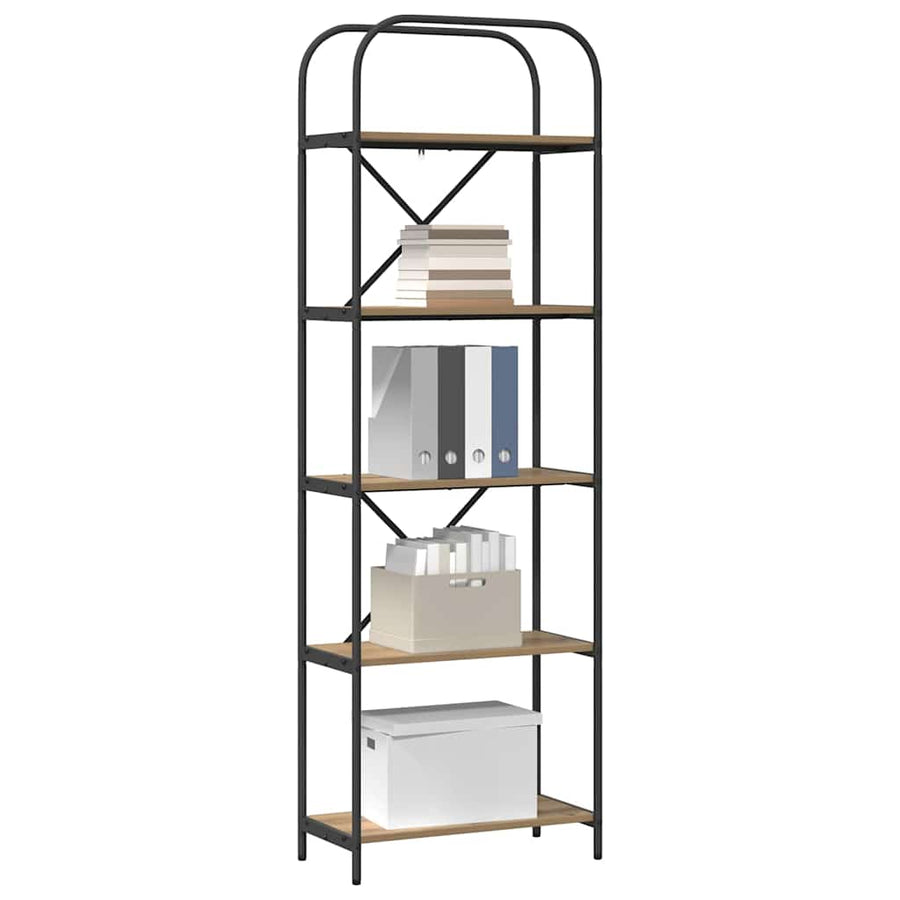 Boekenkast artisanaal eikenkleurig 60 x 30 x 183 cm