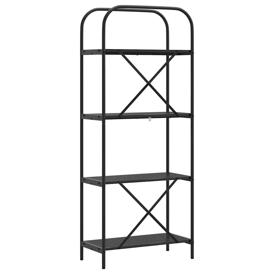 Boekenkast Zwart eiken 60 x 30 x 146 cm Bewerkt hout