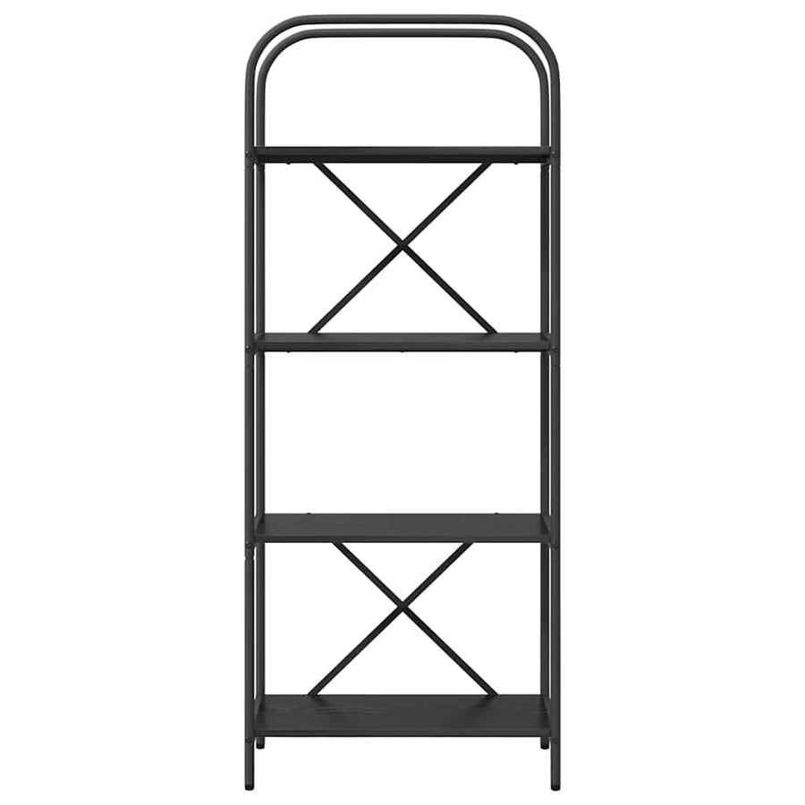 Boekenkast Zwart eiken 60 x 30 x 146 cm Bewerkt hout