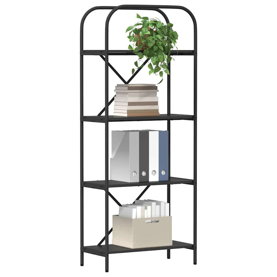 Boekenkast Zwart eiken 60 x 30 x 146 cm Bewerkt hout
