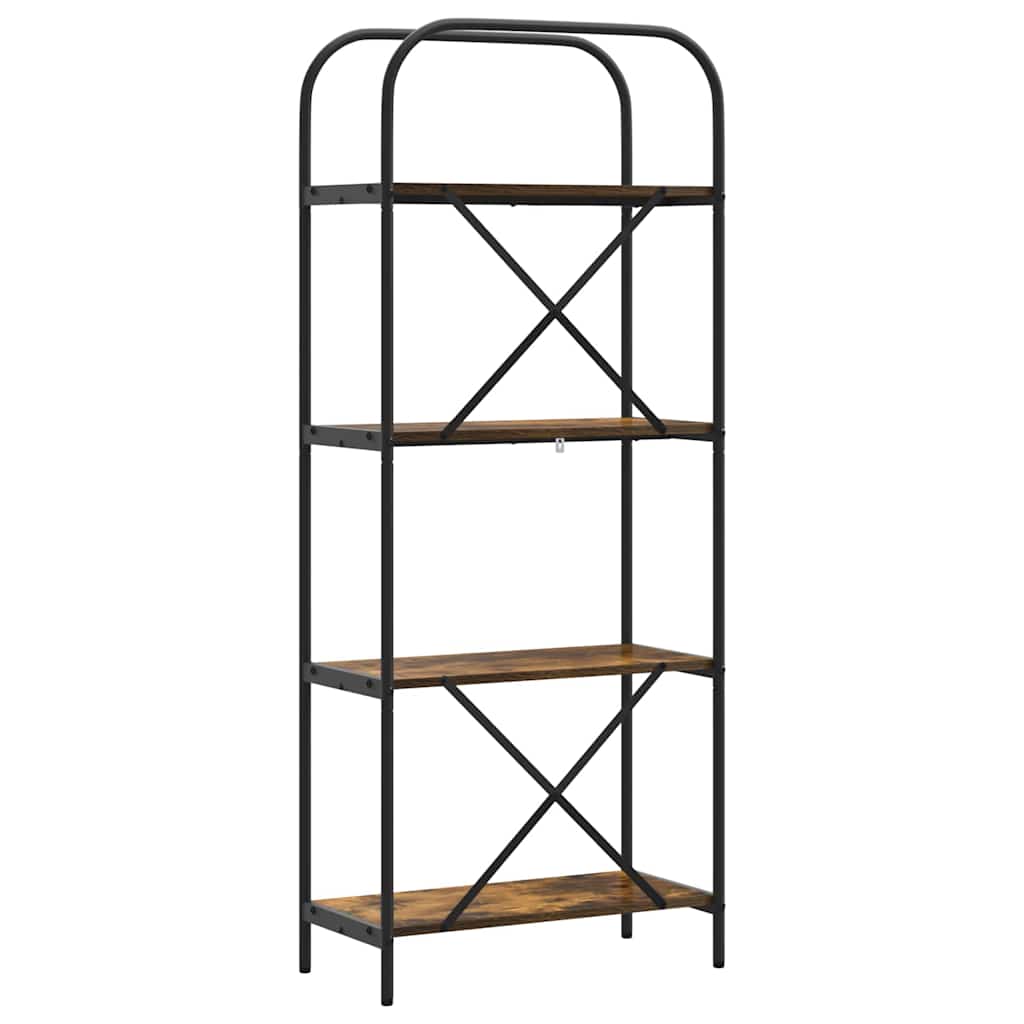 Boekenkast Gerookt eiken 60 x 30 x 146 cm Bewerkt hout